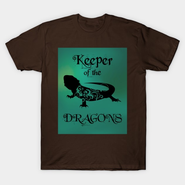 Bearded Dragon - Keeper of the Dragons T-Shirt by allthumbs